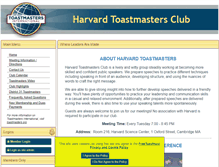 Tablet Screenshot of harvardtoastmastersclub.org